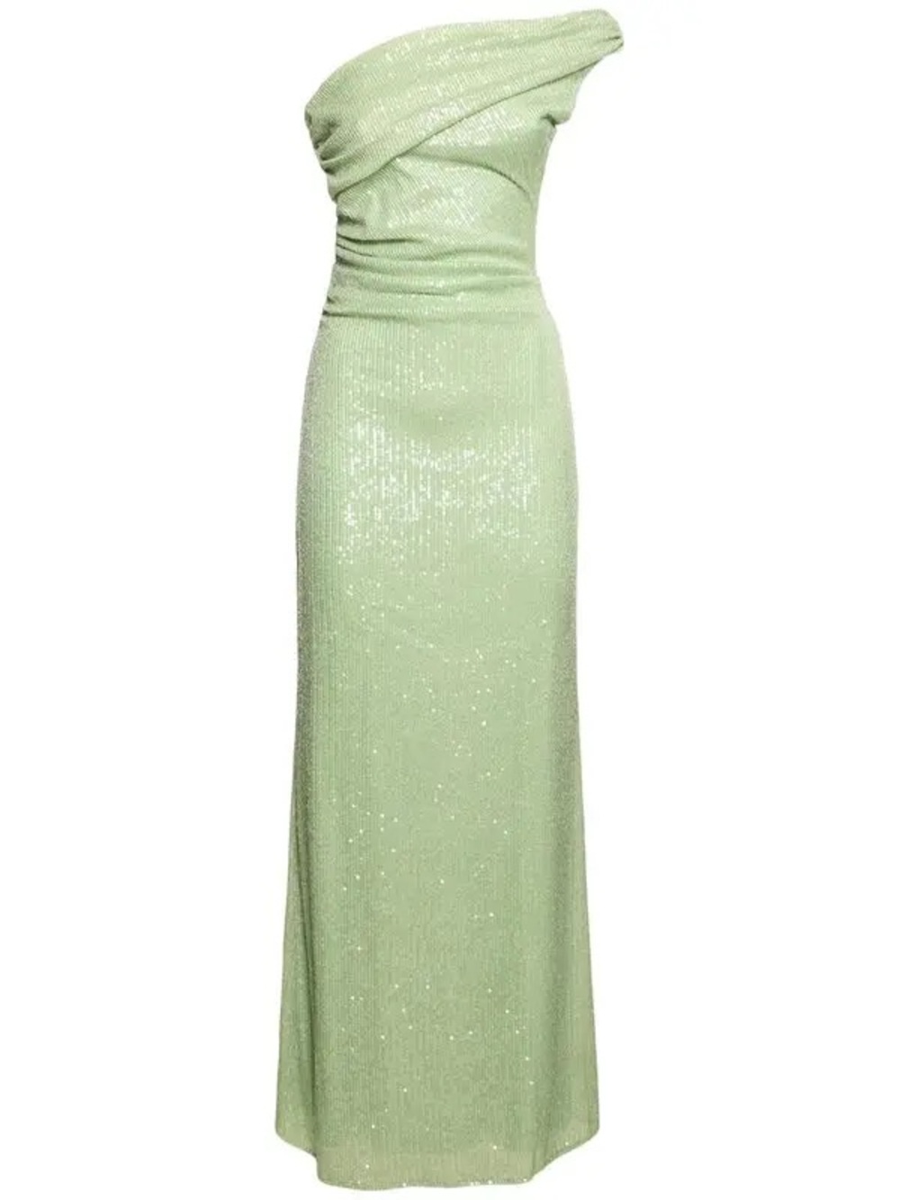 Baobab Primrose Sequin Draped Green Maxi Dress